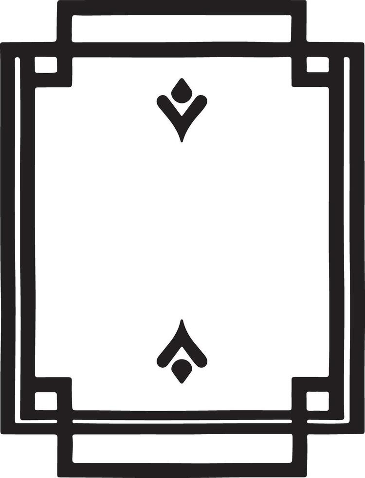 A black and white square frame with a decorative design vector