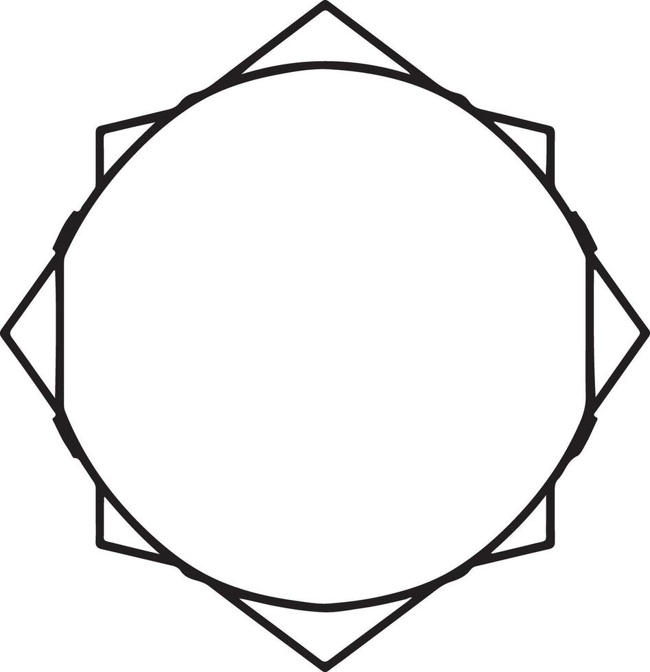 A circle with a black outline on it vector