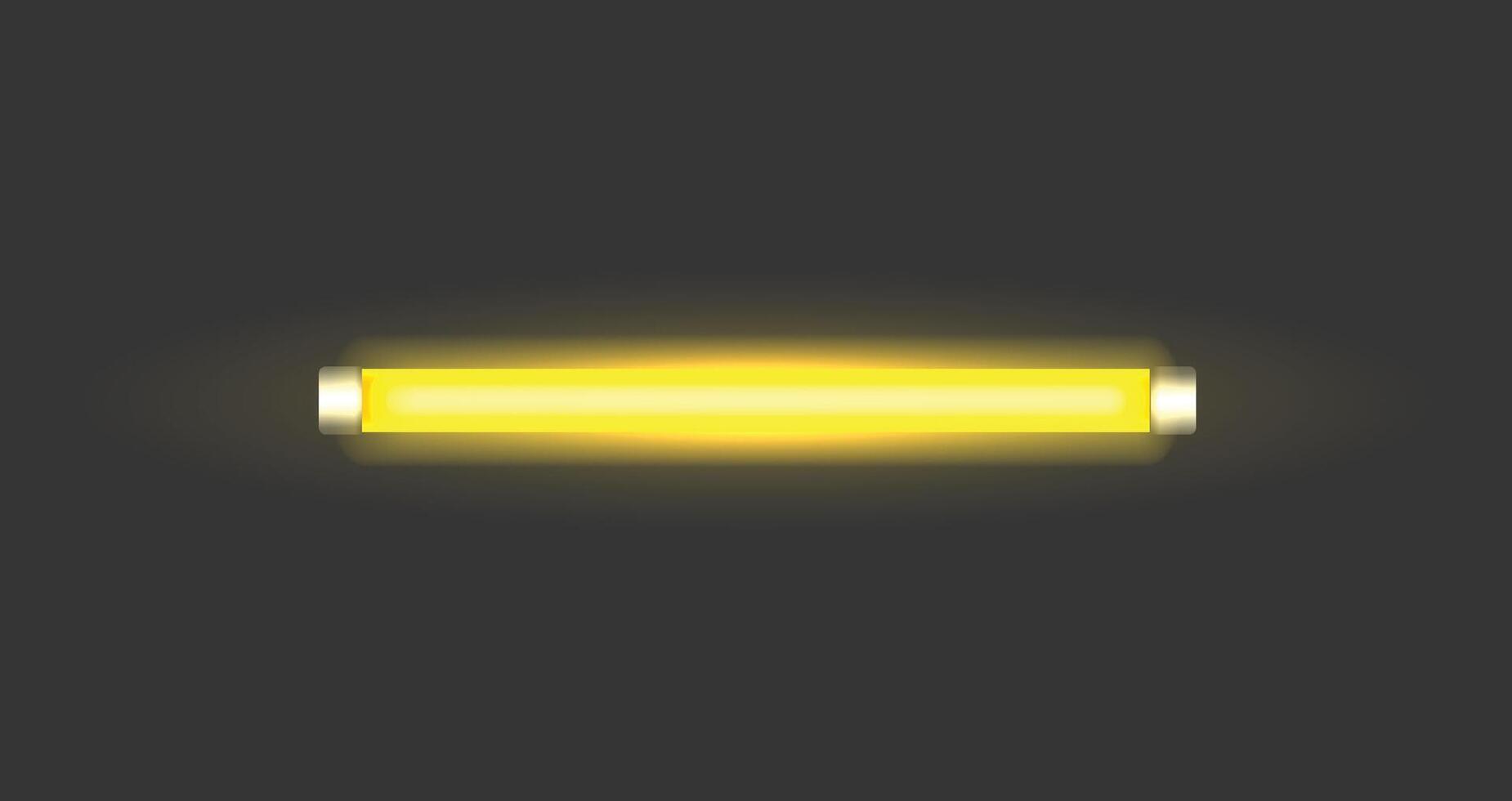 Neon Led Light Tube Glowing Lamp in Vibrant Colors, creating a striking ambiance vector