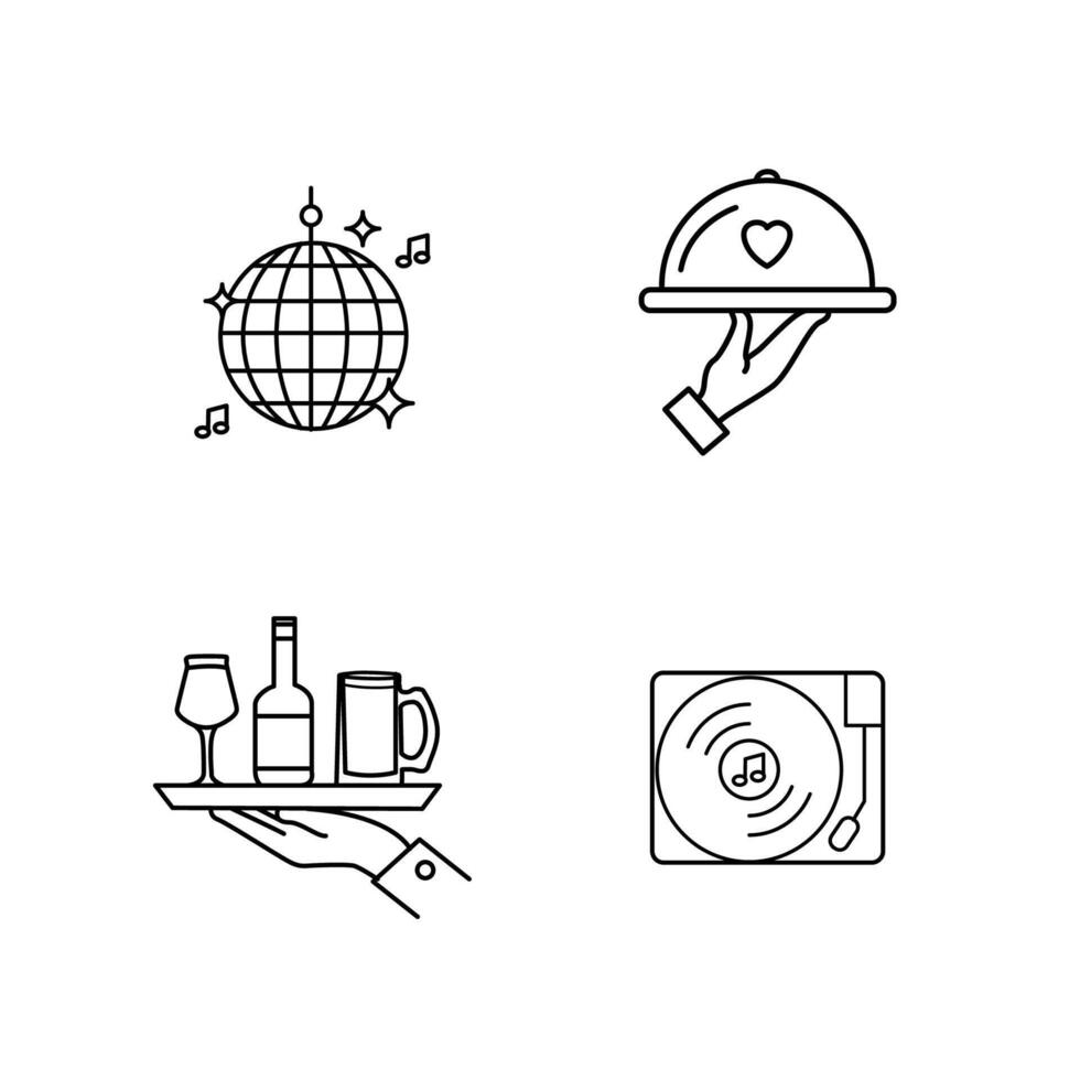 party icon set vector