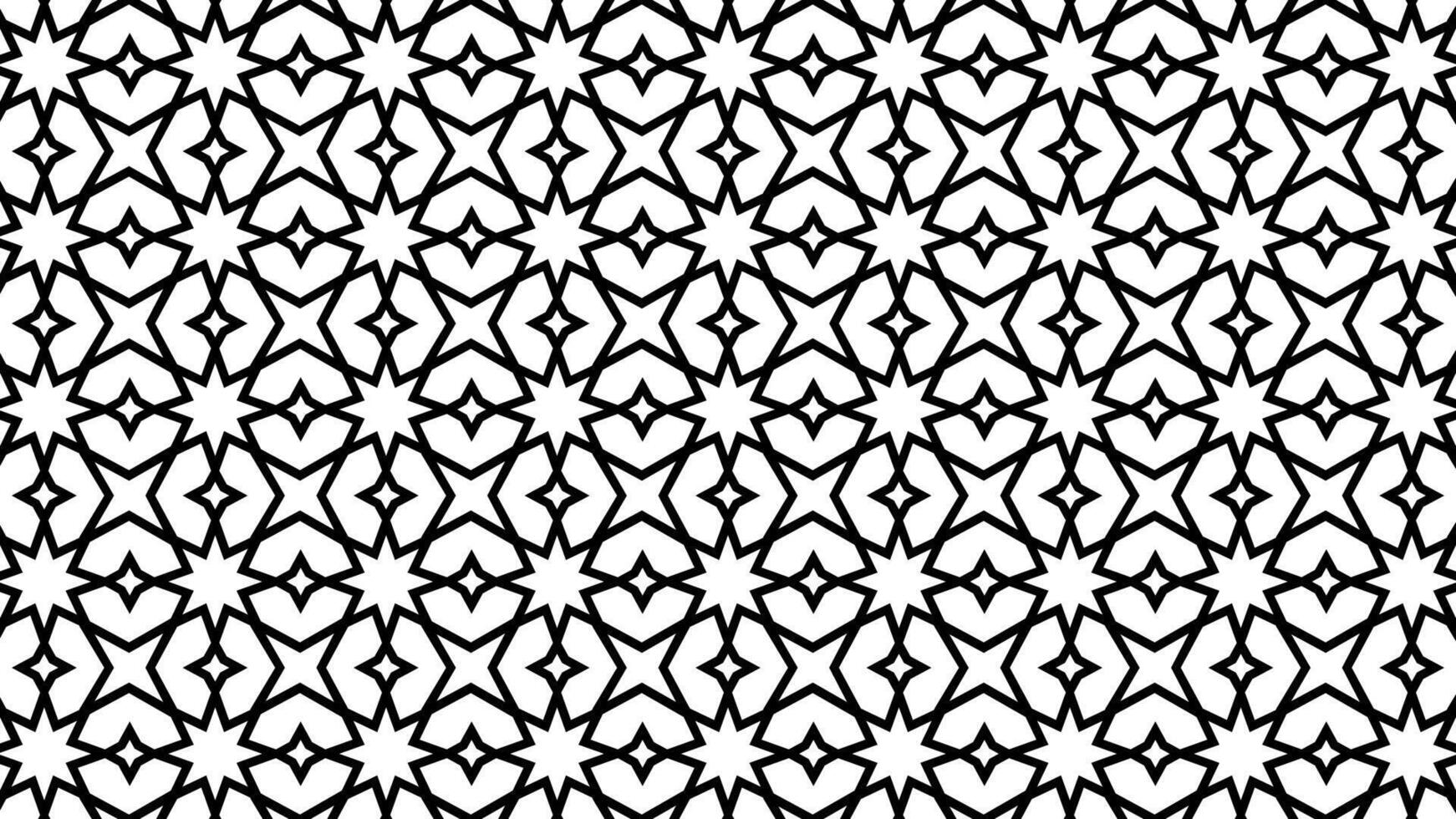 Eight and Four Point Stars Seamless Pattern Illustration Design vector