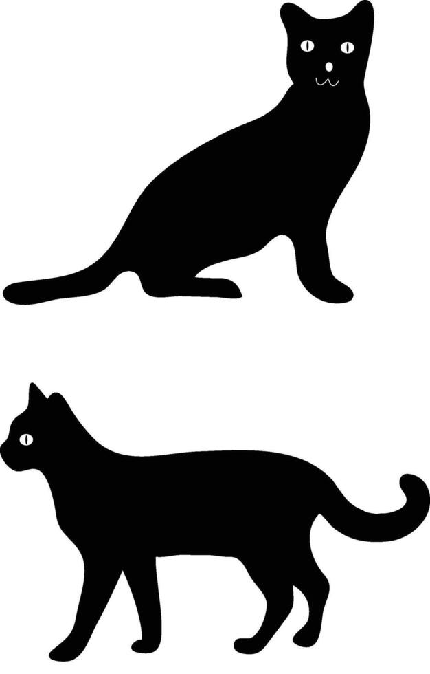 Cat Silhouette Illustration Isolated vector