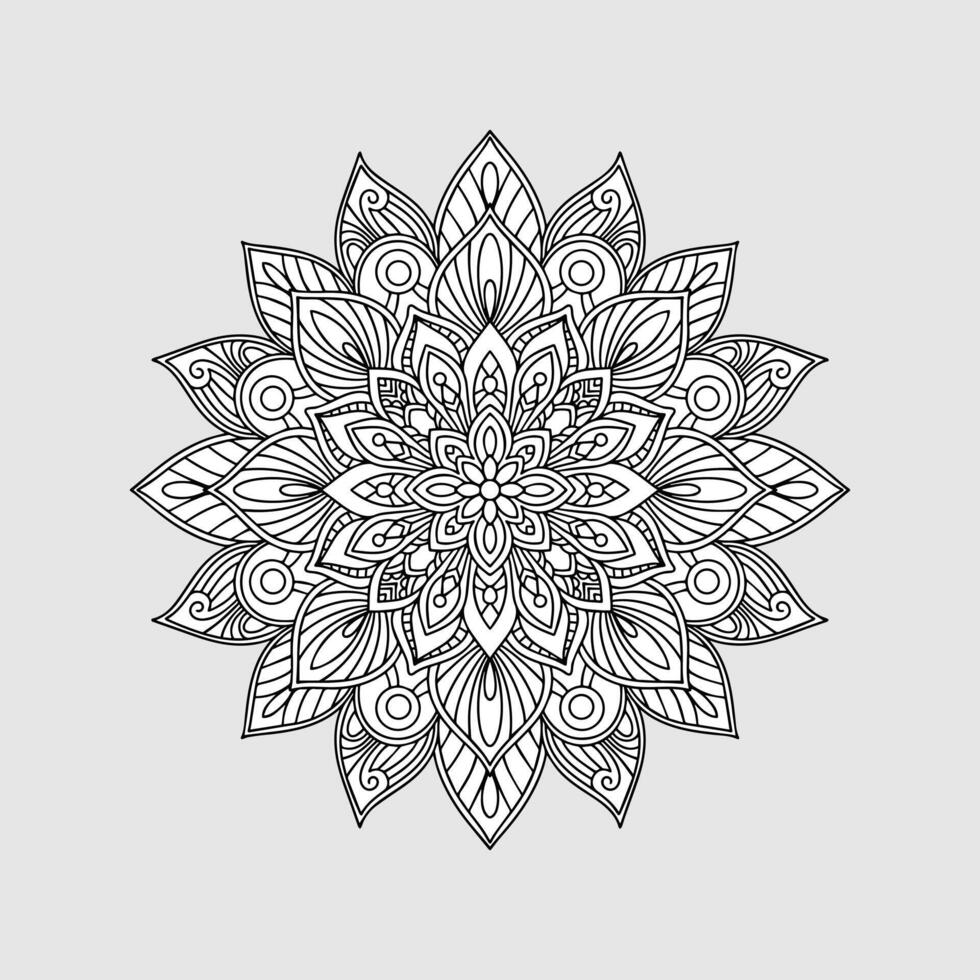 Modern and elegant circular mandala design for decoration, coloring and ornamentation vector