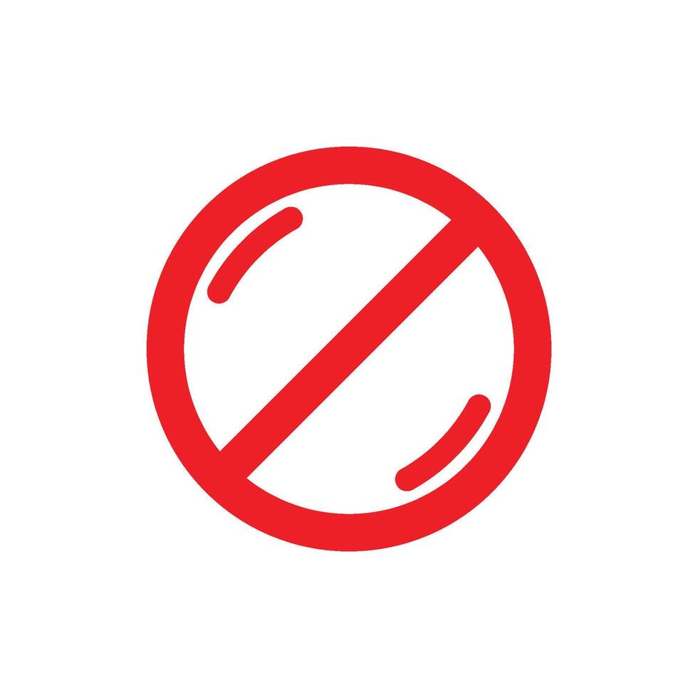 Prohibit icon logo design template isolated illustration vector