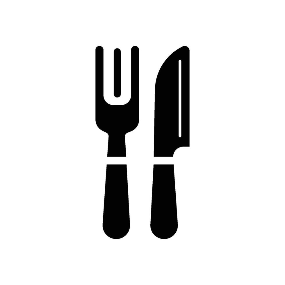 Fork and knife icon logo design template isolated illustration vector