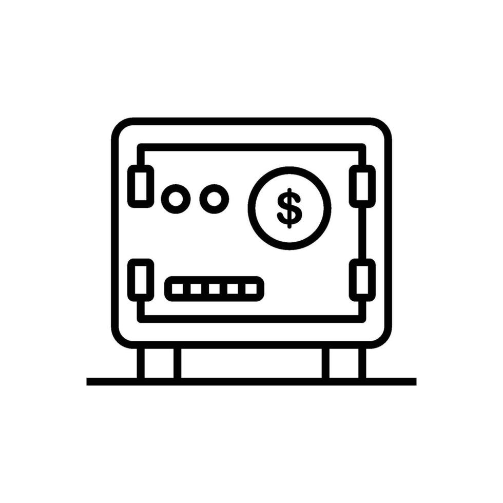 Safe box icon logo design template isolated illustration vector