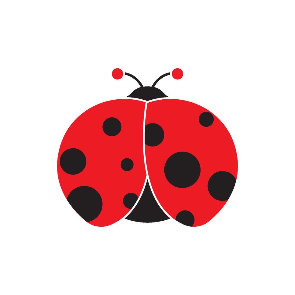 Ladybug. Insect ladybug logo flat design vector