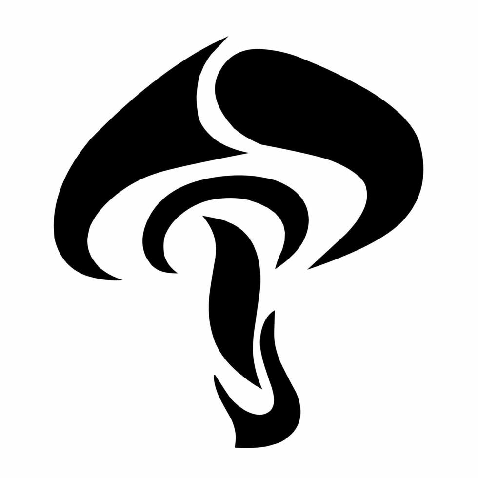 illustration graphic of design abstract tribal art mushroom tattoo vector