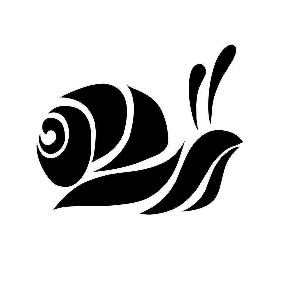 illustration graphic of design abstract tribal art snail for tattoo vector