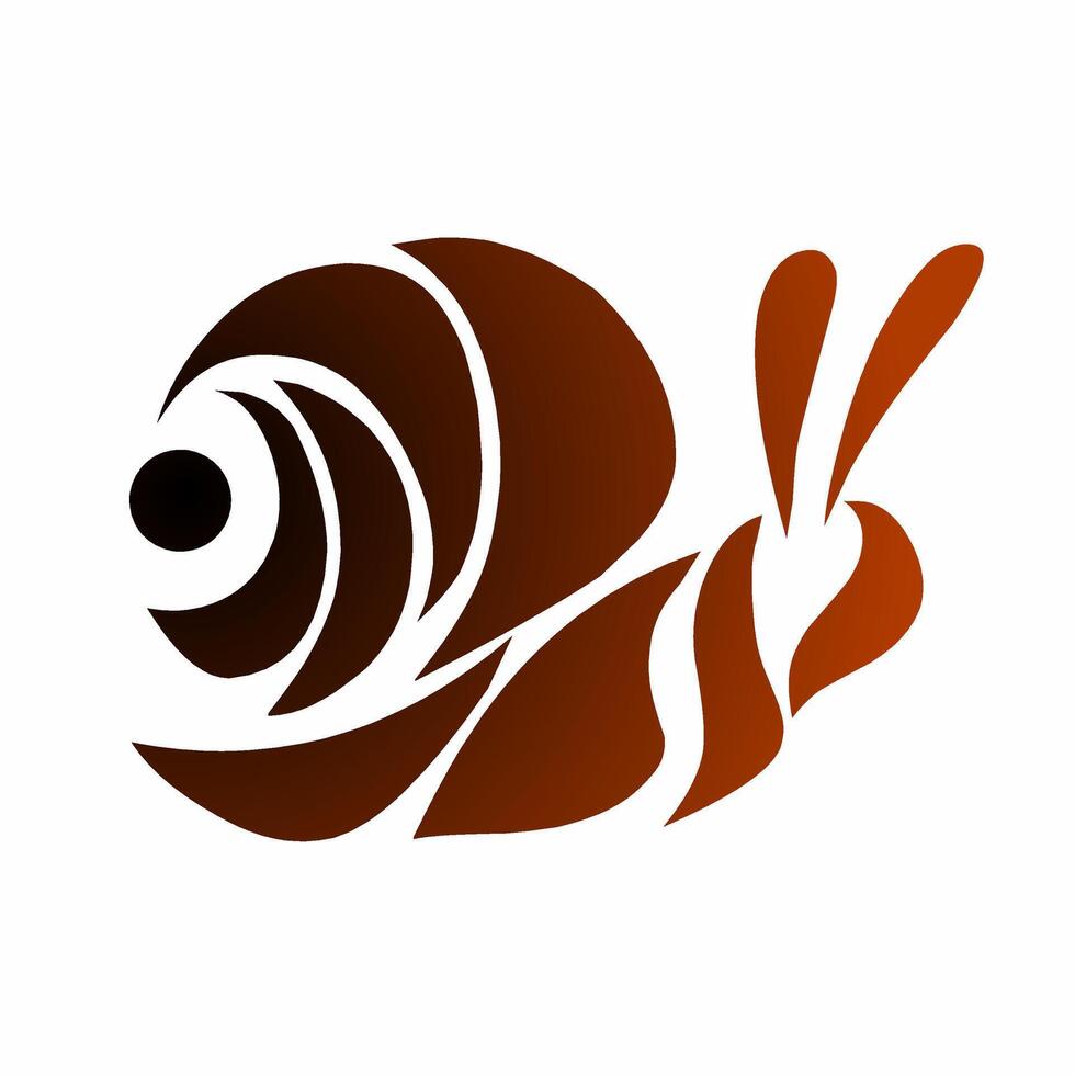 Design abstract tribal art tattoo snails vector