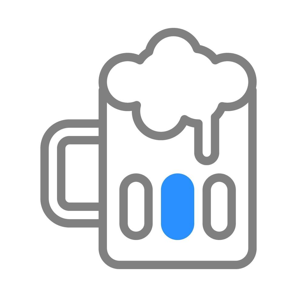 Beer glass icon. Concept of drink, pub, and refreshment. vector
