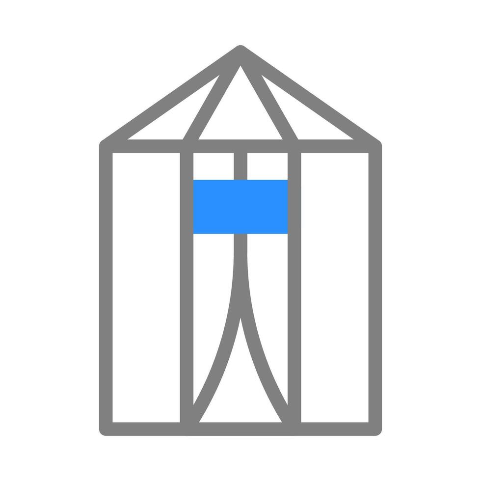 Simple Line Art Illustration of a Tent or Gazebo. Concept of Outdoor Recreation, Camping, and Shelter. vector
