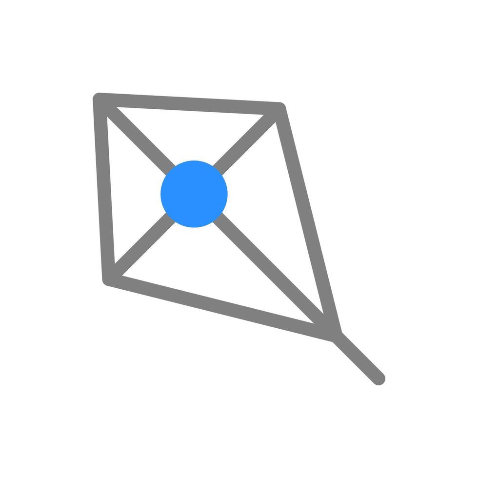Simple Kite Icon. Concept of fun, play, and outdoor activities. vector