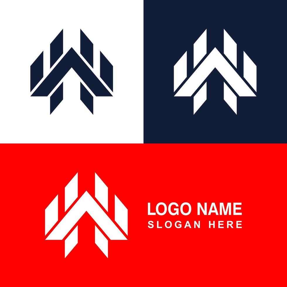 Simple logo with letters WH or HW. vector