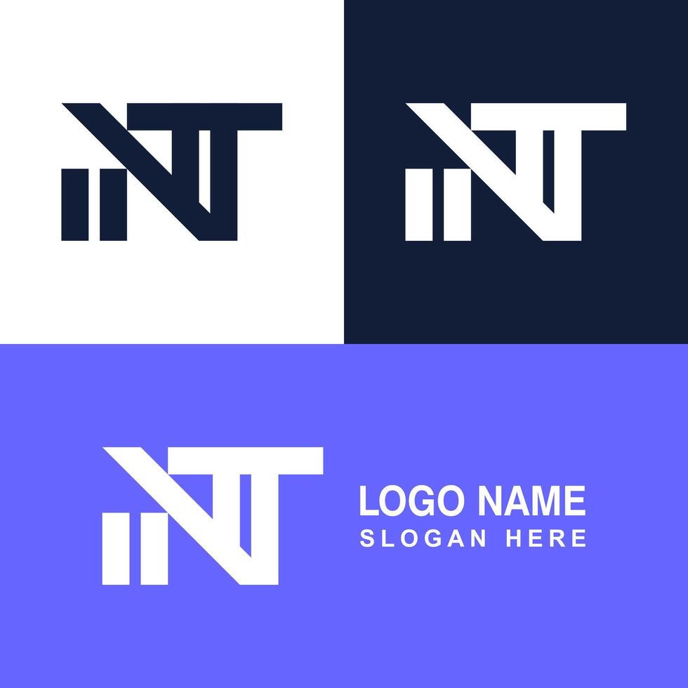 NT logo for business sign. vector
