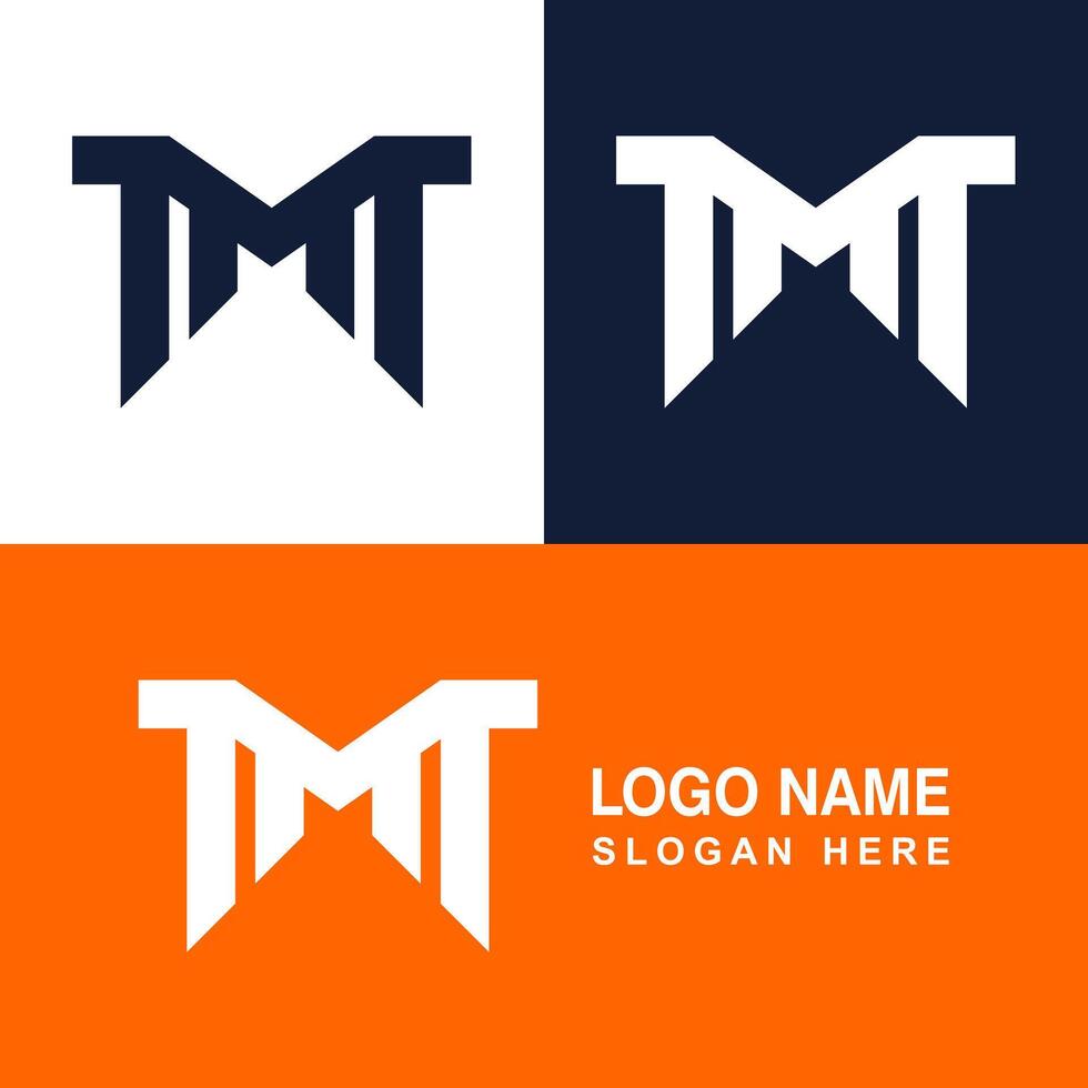 Logo with letter M concept. vector