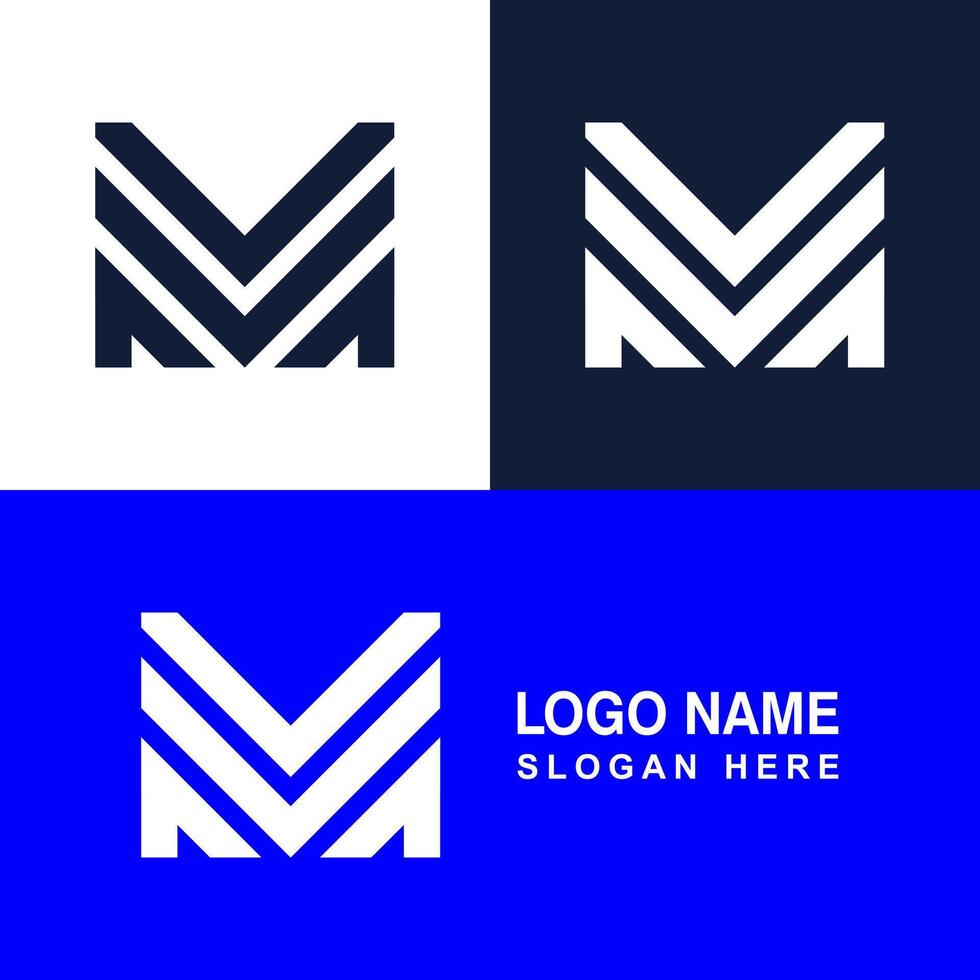 Extraordinary M shape monogram logo. vector