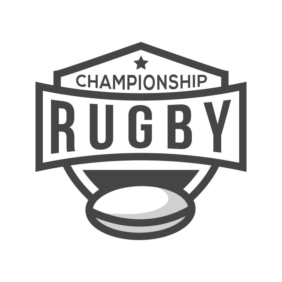 Rugby Emblem and Design Element, Tournament Badge Logo Template. vector