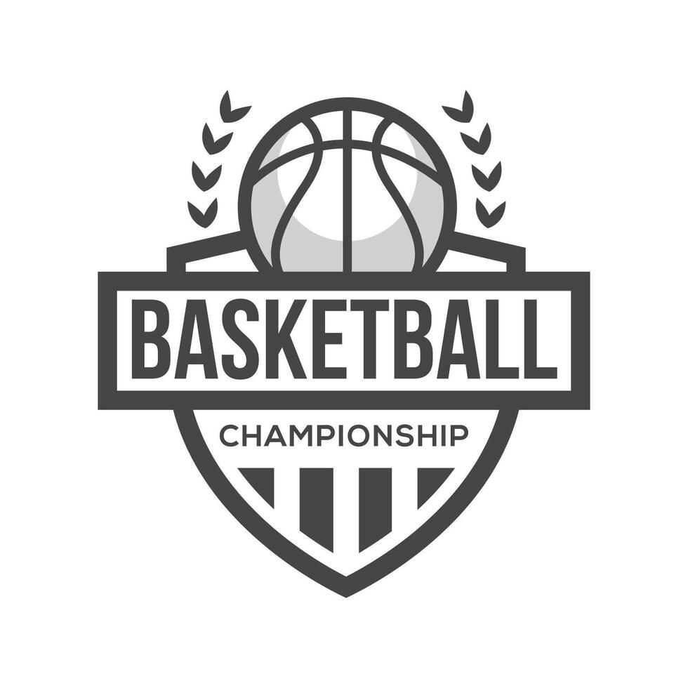 Basketball Logo Design Template and Tournament Badge. vector