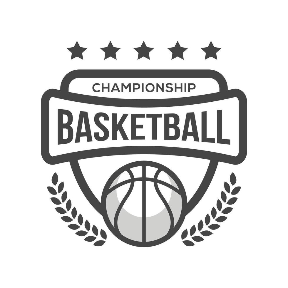 Basketball Logo Badge Template Bundle for Tournament Design. vector
