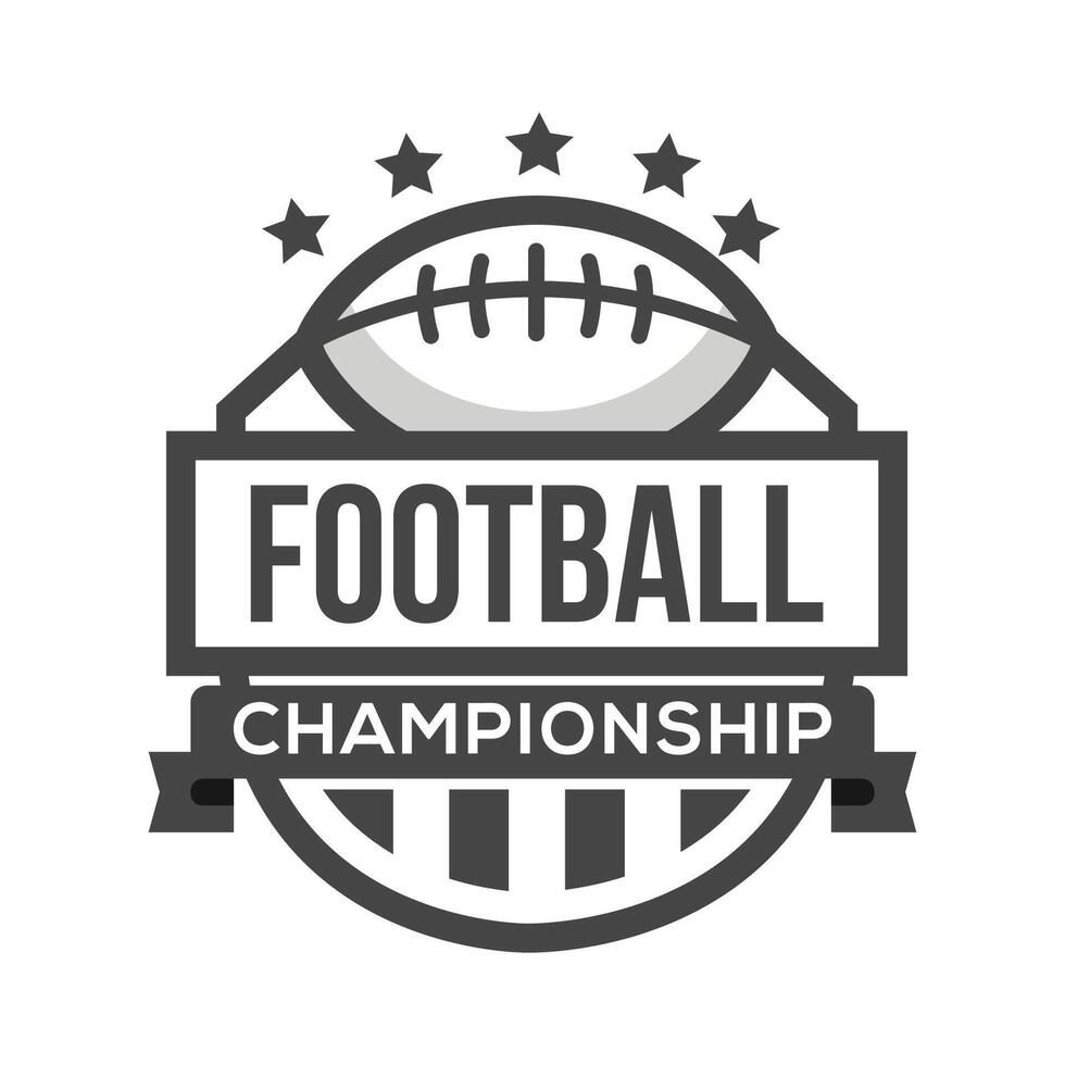 American Football Club Emblem and Team Game Elements. Sport Logo Identity Design. vector