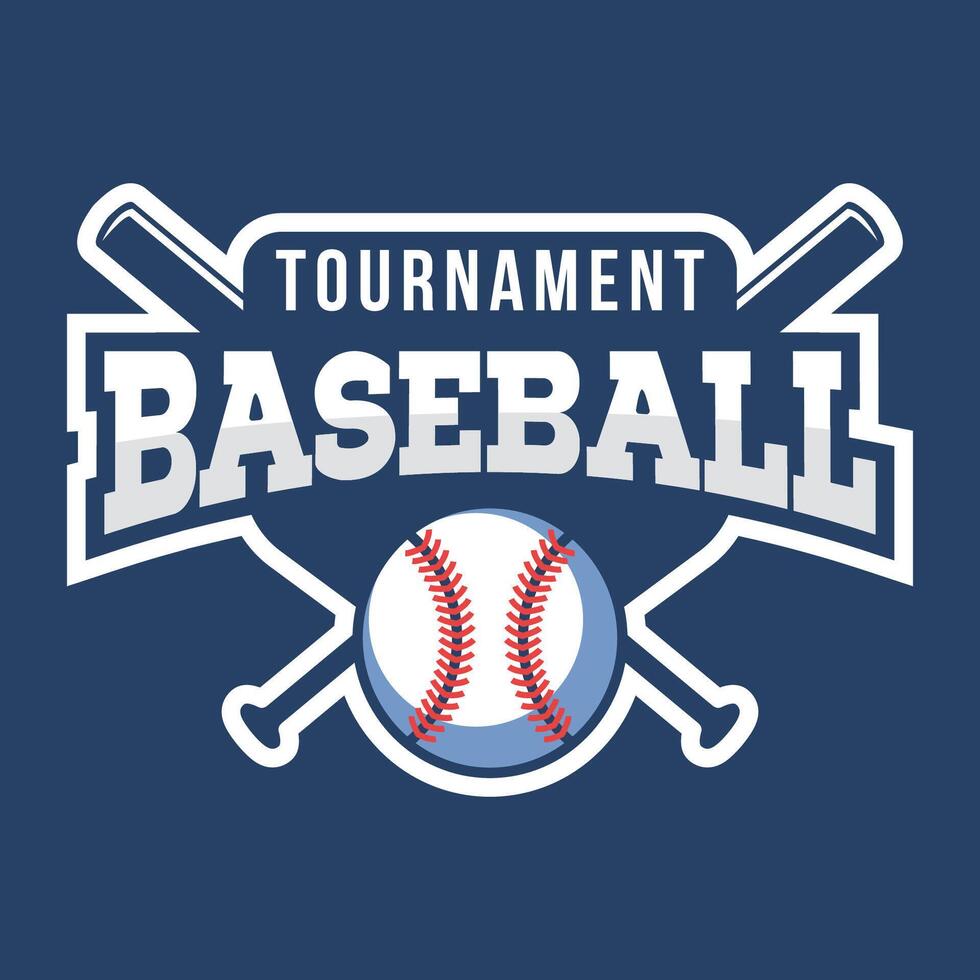 Baseball badge, logo, label tournament design template vector