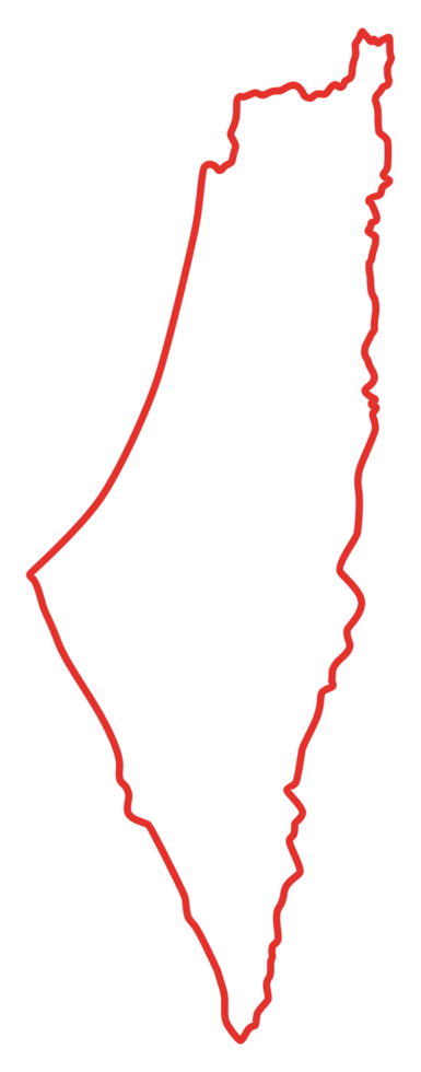 Palestine Map before 1948, Flat Style, can use for Art Illustration, News, Apps, Website, Pictogram, Banner, Poster, Cover, or Graphic Design Element. Red Line Art png