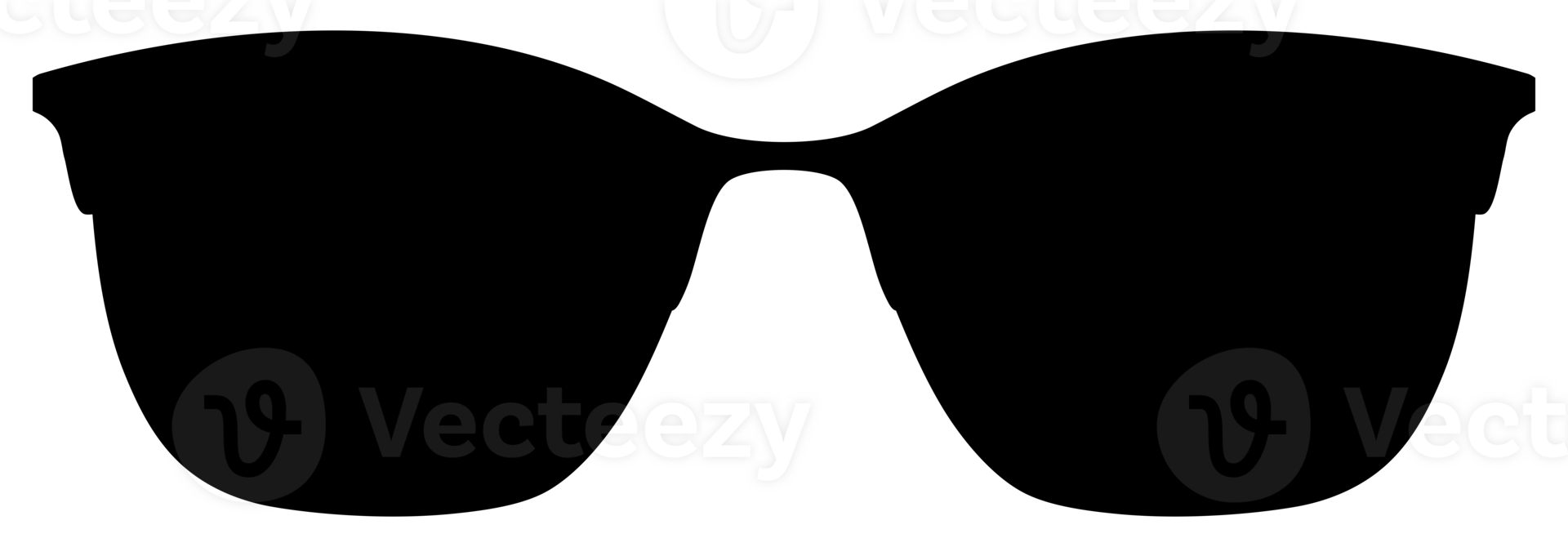 Sun Eye Glasses Silhouette, Front View, Flat Style, can use for Pictogram, Logo Gram, Apps, Art Illustration, Template for Avatar Profile Image, Website, or Graphic Design Element. png