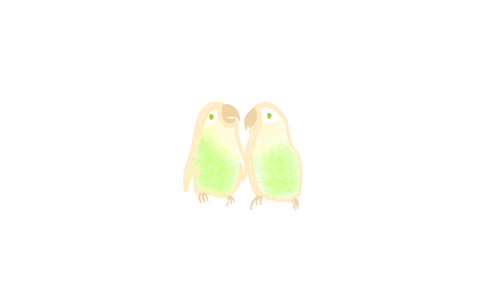 Two yellow lovebirds so cute png