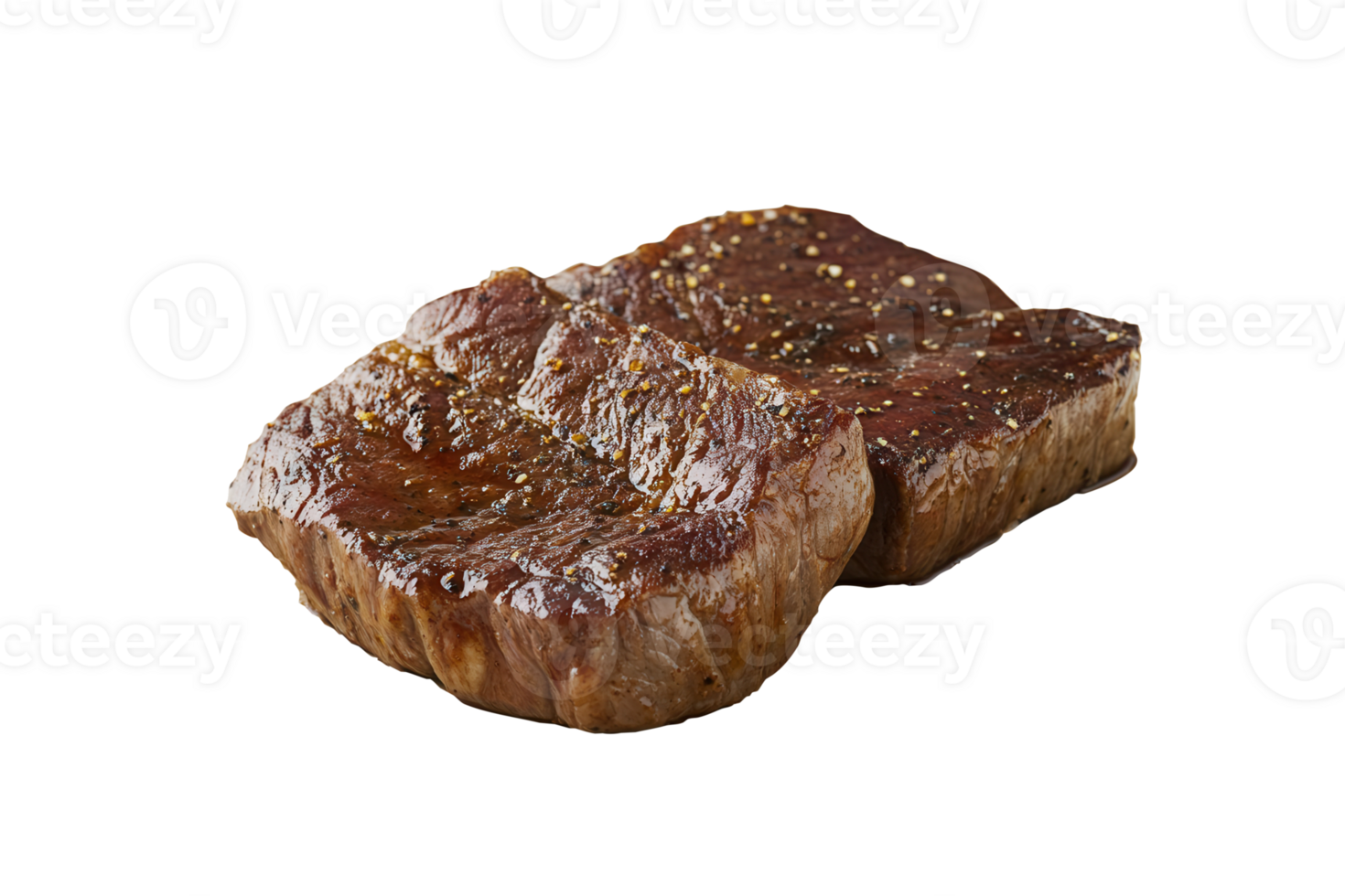 Grilled steaks, parchment paper, studio shot, food photography png