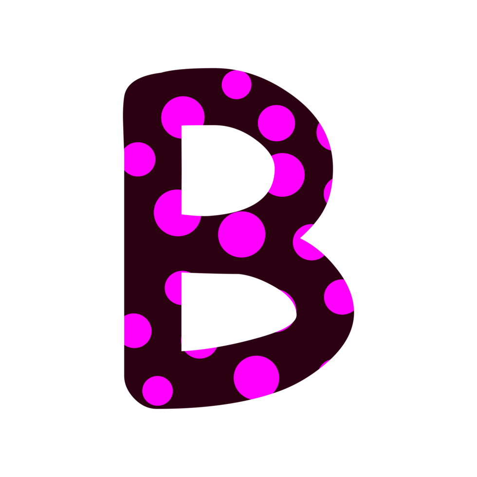 letter b polkadot png