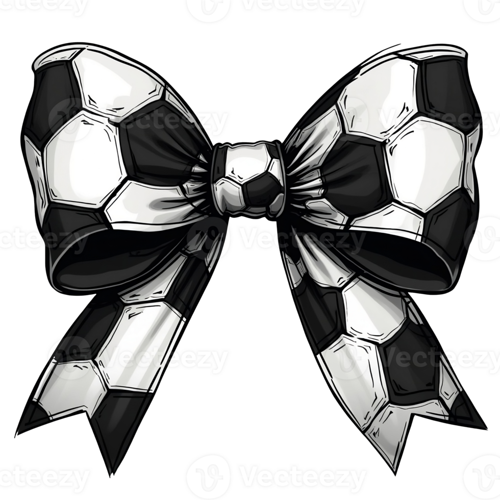 Bow with Soccer Graphic Transparent Design png