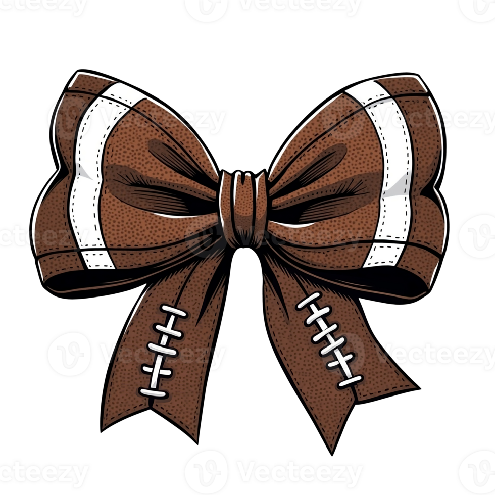 Bow with Football Graphic Transparent File png