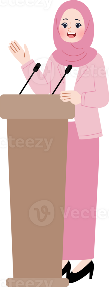 muslim woman giving speech png