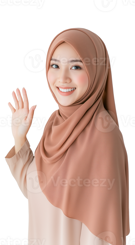 Casual elegance of a Muslim girl posing confidently png