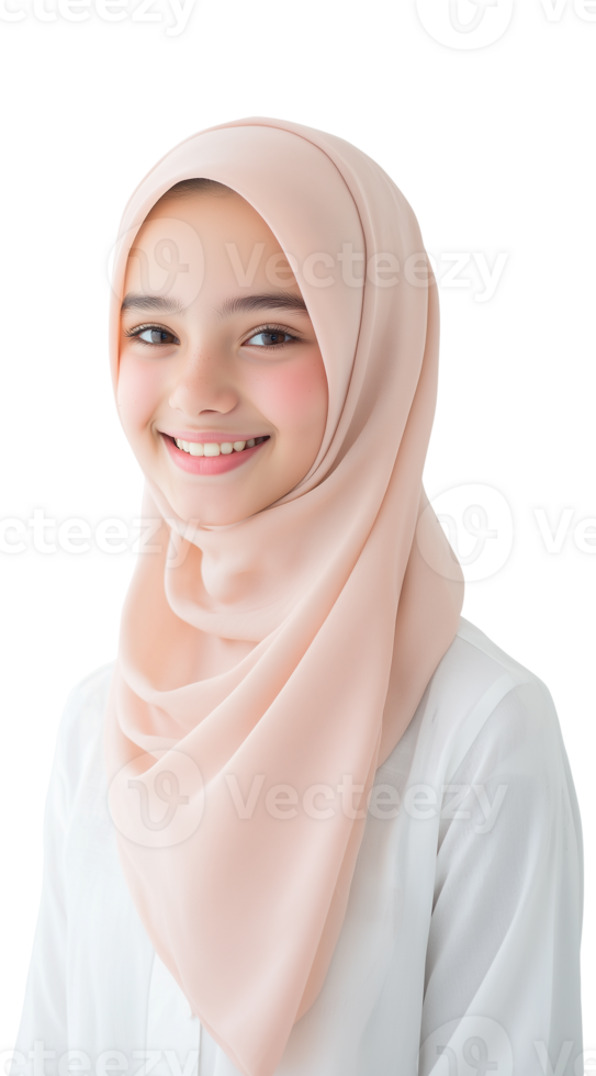 Clear and elegant portrait of a stylish Muslim woman png