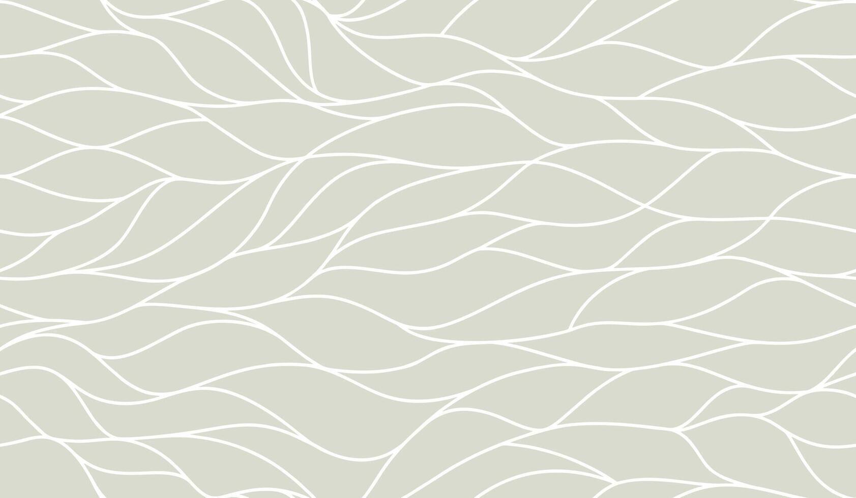 Petals pattern with wavy and scrolls leaves on light beige background. Seamless design for textile, fabric and wrapping vector