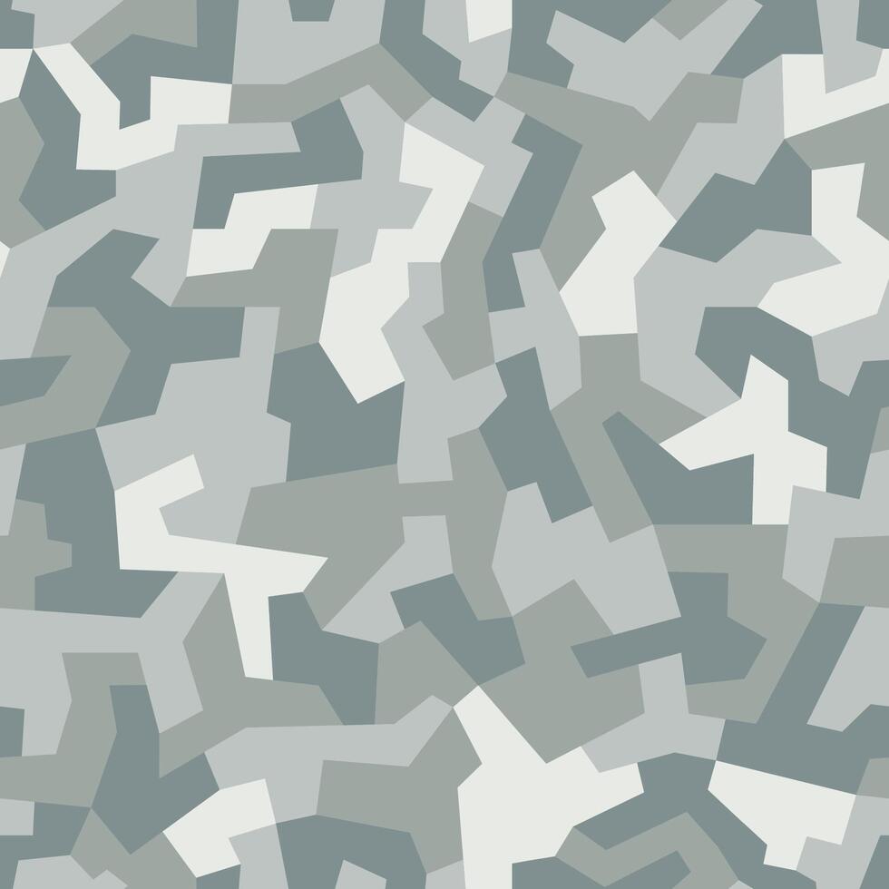 Light pastel green gray geometric camouflage for army, hunting and other use. Urban camo, seamless texture. Military pattern for fabric print vector