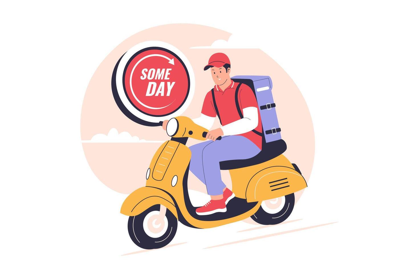 Illustration of same day delivery vector
