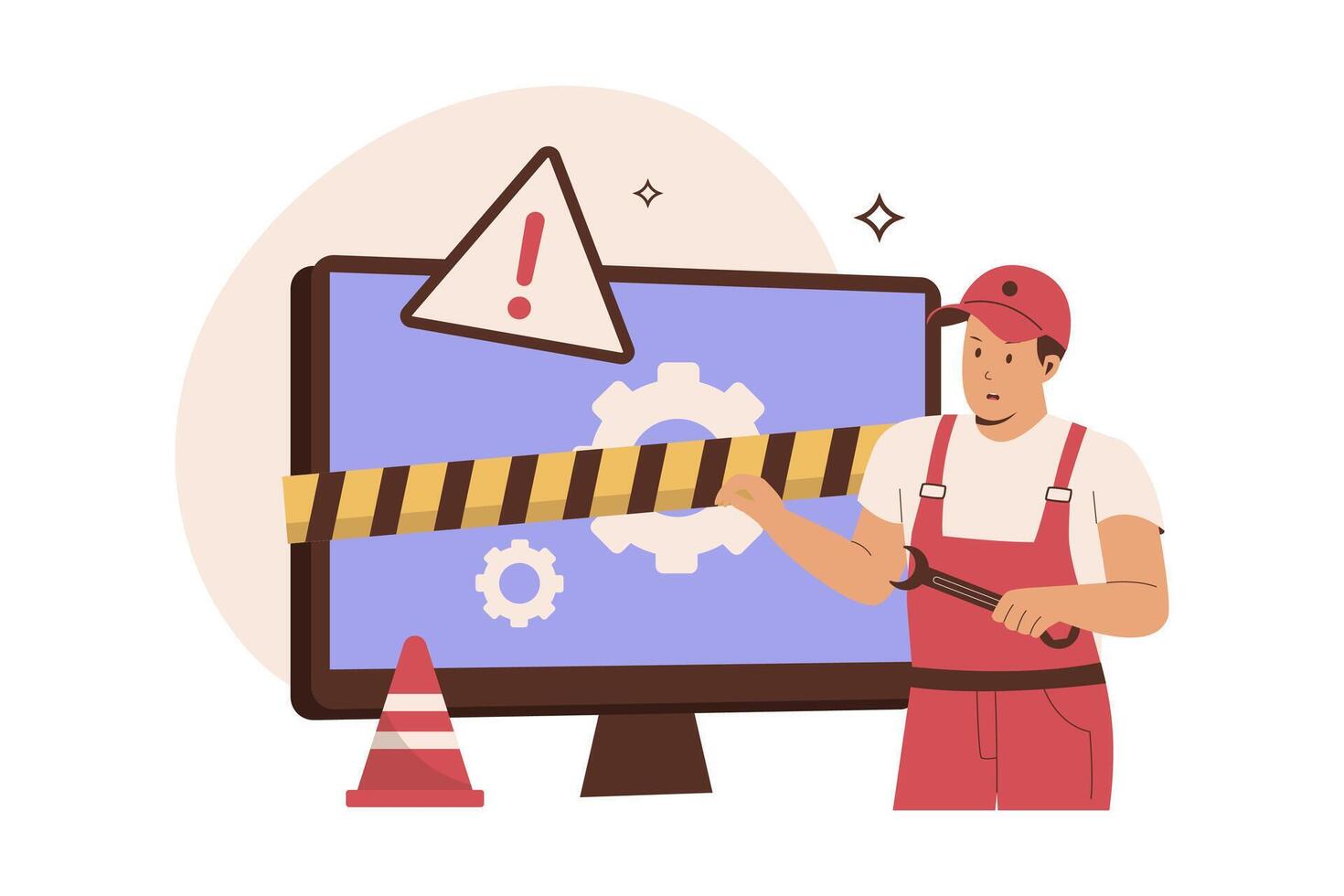 Website under maintenance and repair concept vector