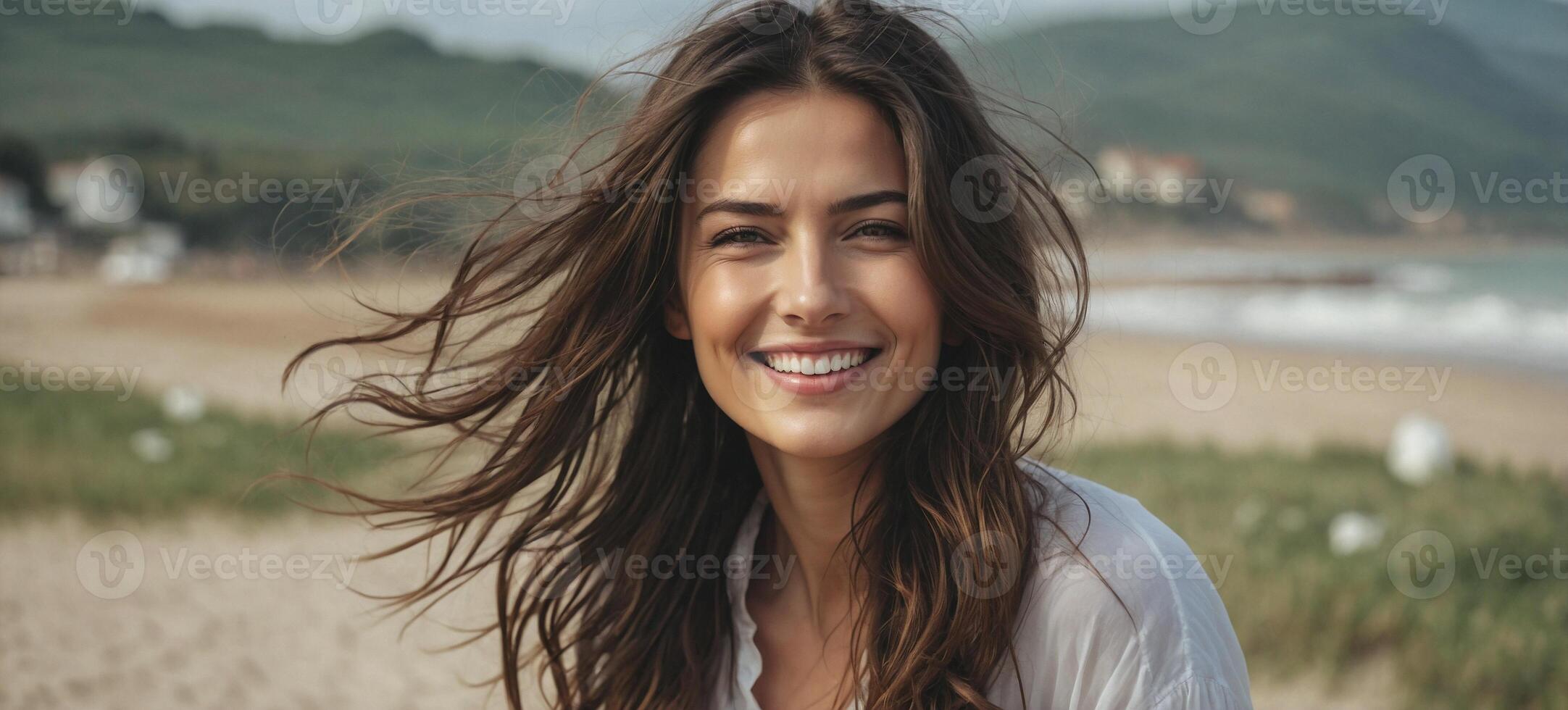 Elegant woman smile photo