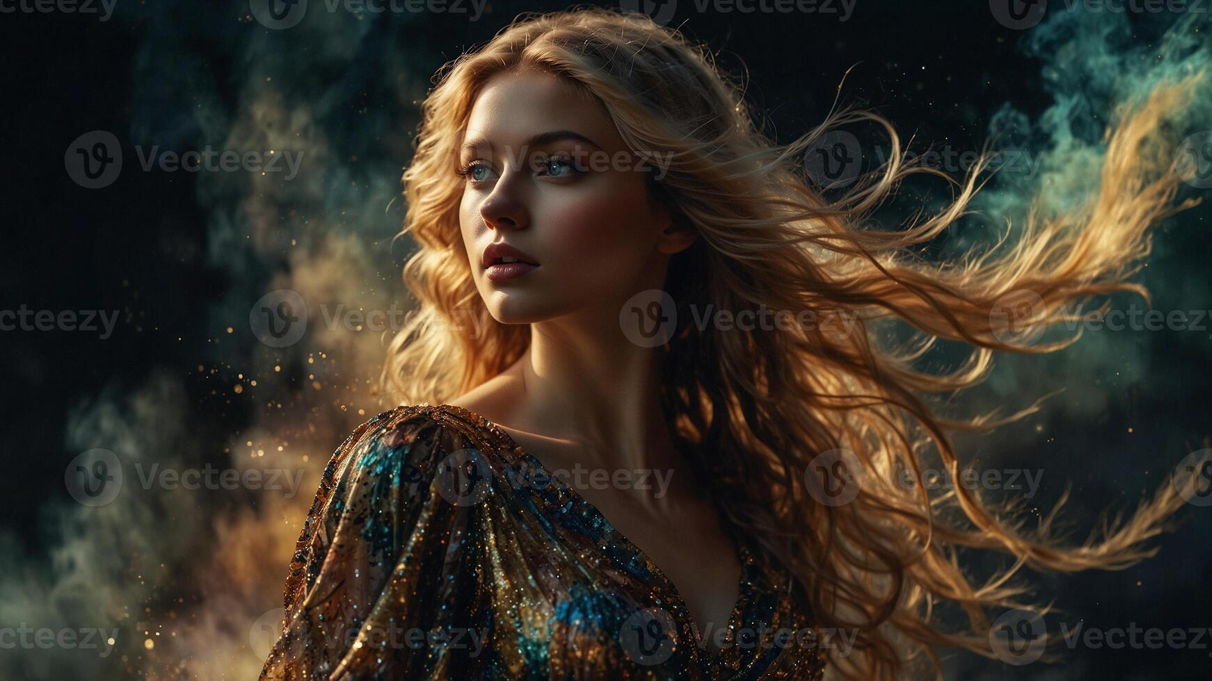 Elegant woman wear dress photo