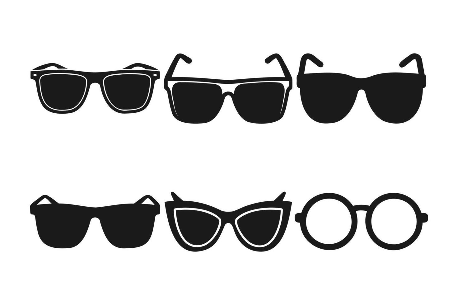 Selection of Comfortable and Stylish Sunglasses vector