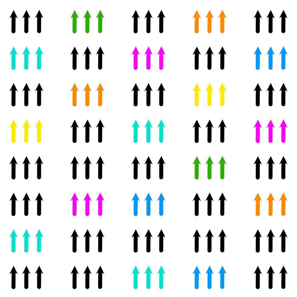 Arrow icon set cursor arrow up and symbol icons. Modern simple solid black and colorful arrows collection web design. vector