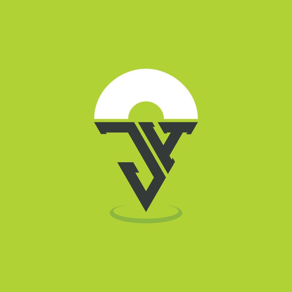 Letter JH Location Logo Design. Modern Initials JH Pinpoint Logo for Navigation, Map Apps, and Location Based Businesses vector