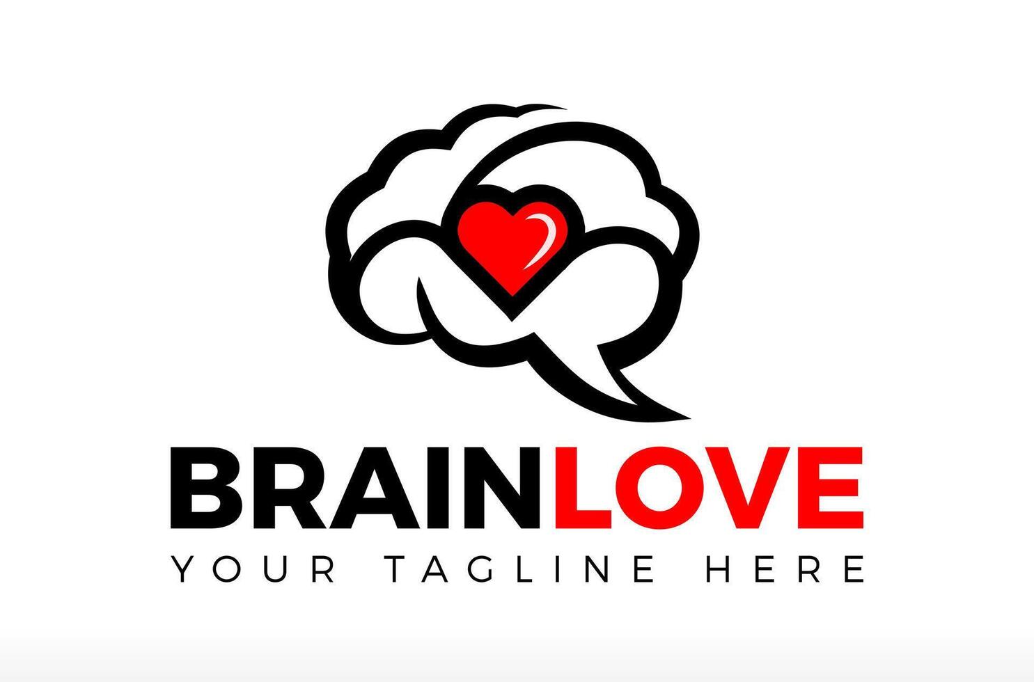 Human Brain logo, Heart Brain Logo, brain love logo, psychologist logo, mindfulness kindness logo, communication people, love chat and message, healthcare and medical, non profit, special human brain vector