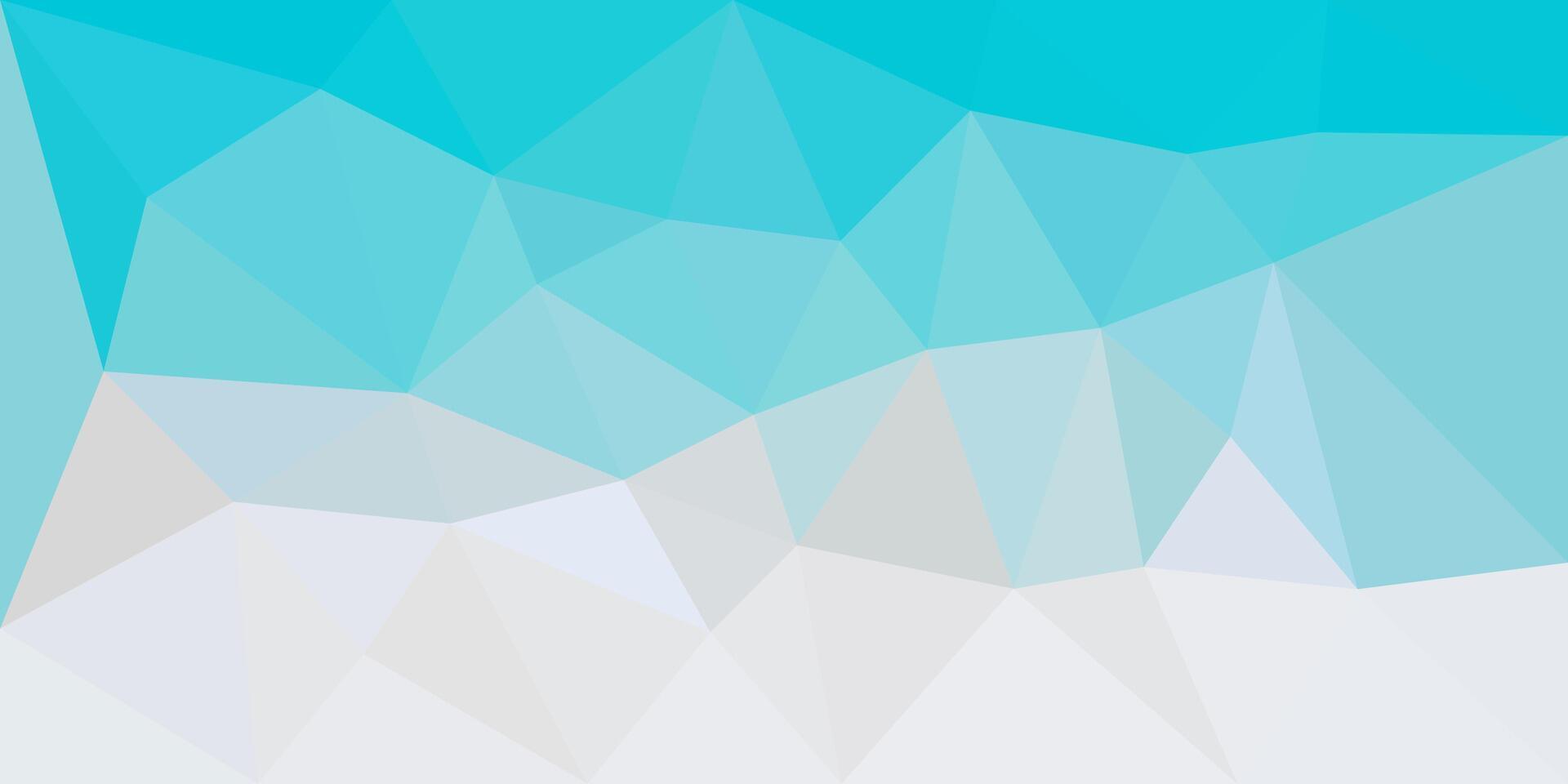 A modern polygonal abstract background in shades of turquoise, white, and gray, featuring a minimalist geometric design that exudes freshness and simplicity. vector