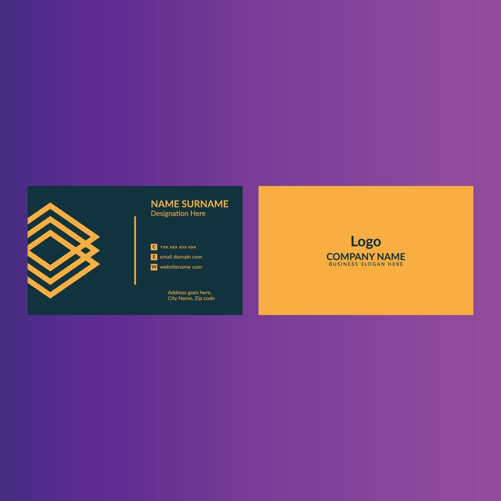 Modern Business Card Design. Abstract Template Display for Promotional Campaign. vector