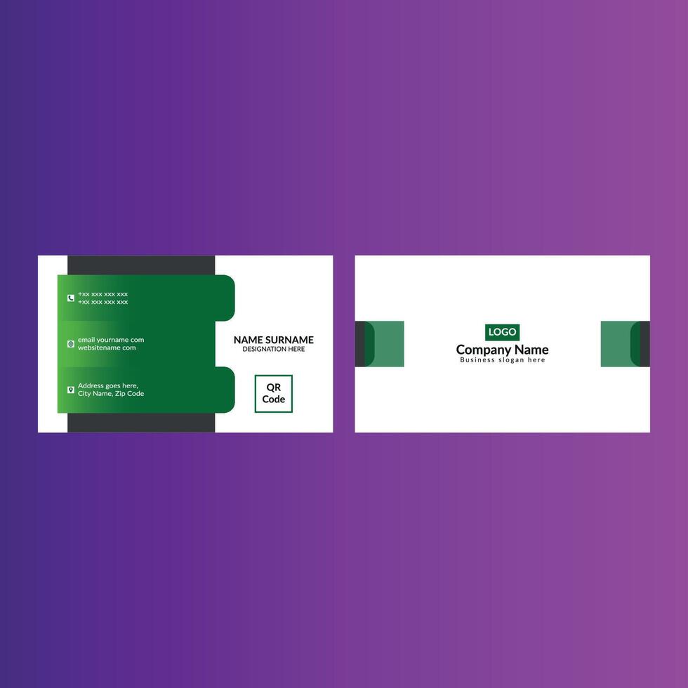 Modern Business Card Design. Elegant Layout Display for Promotional Campaign. vector