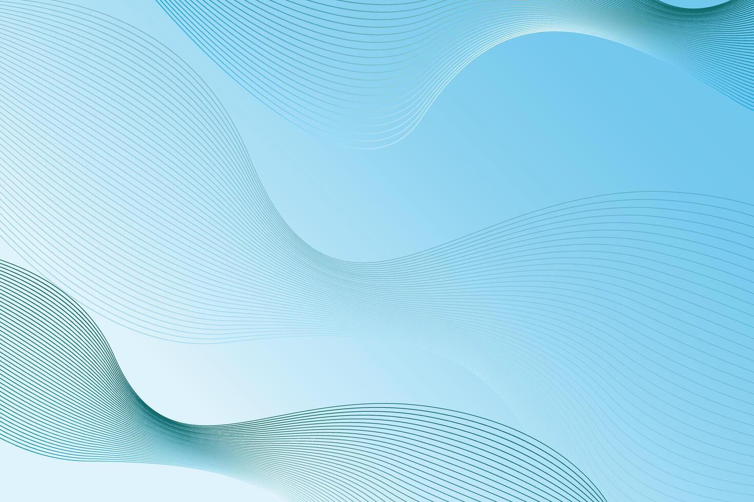 Blue curve abstract line background. vector